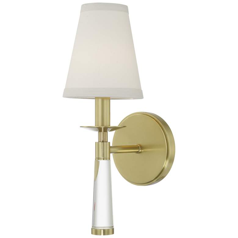 Image 2 Crystorama Baxter 15 inch High Aged Brass Wall Sconce more views