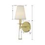 7_Crystorama Baxter 15" High Aged Brass Wall Sconce more views