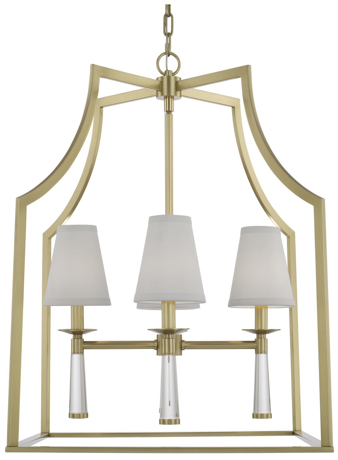 Image 2 Crystorama Baxter 22" Wide Aged Brass 4-Light Chandelier