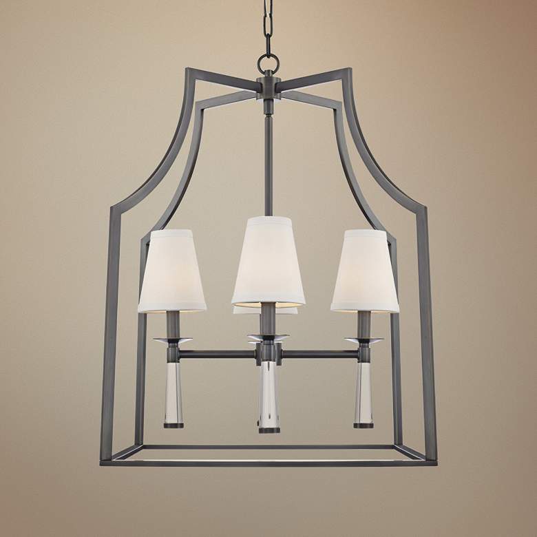 Image 1 Crystorama Baxter 30 inch Wide Oil Rubbed Bronze 4-Light Pendant