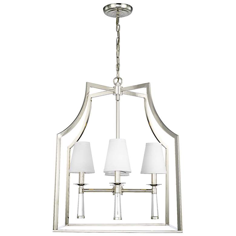 Image 2 Crystorama Baxter 30 inch Wide Polished Nickel 4-Light Pendant