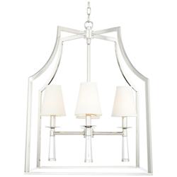 Crystorama Baxter 30&quot; Wide Polished Nickel 4-Light Pendant