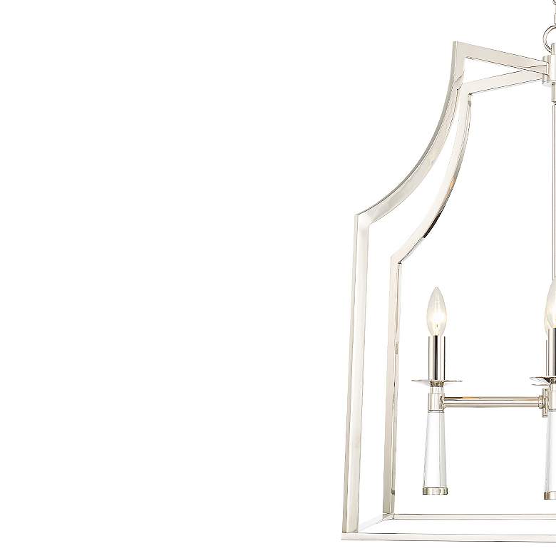 Image 4 Crystorama Baxter 30" Wide Polished Nickel 4-Light Pendant more views