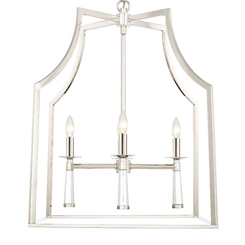 Image 5 Crystorama Baxter 30" Wide Polished Nickel 4-Light Pendant more views