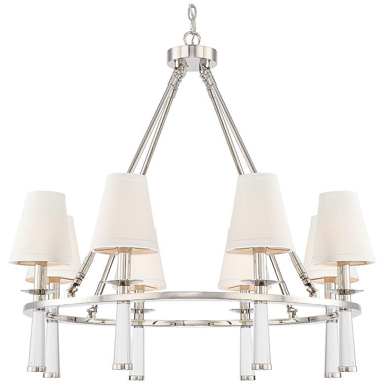 Image 2 Crystorama Baxter 31 1/2" Wide Nickel 8-Light Chandelier