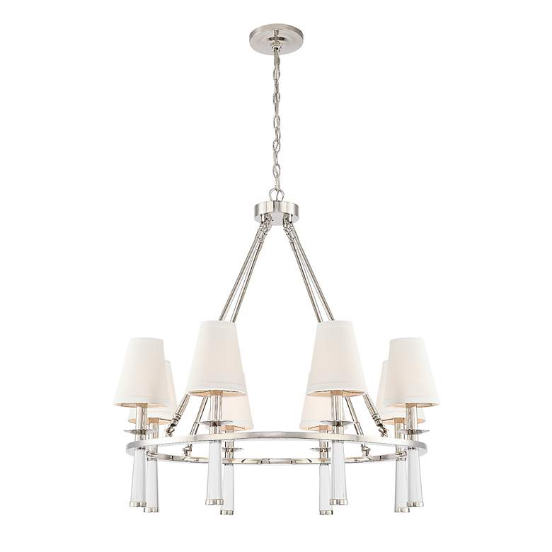 Image 4 Crystorama Baxter 31 1/2" Wide Nickel 8-Light Chandelier more views