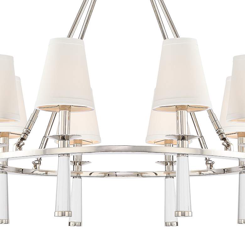 Image 5 Crystorama Baxter 31 1/2" Wide Nickel 8-Light Chandelier more views