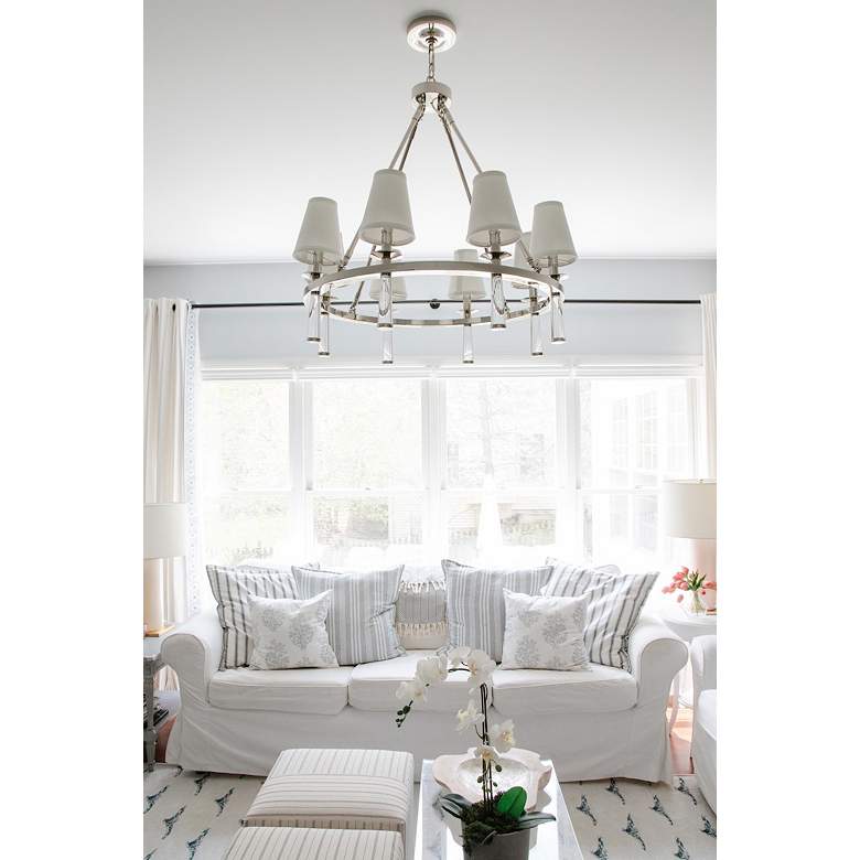 Image 7 Crystorama Baxter 31 1/2" Wide Nickel 8-Light Chandelier more views
