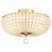 Crystorama Bella 15 3/4"W Antique Gold 3-Light Ceiling Light