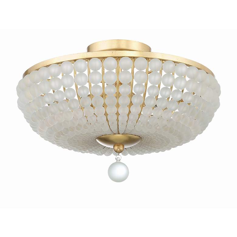 Image 3 Crystorama Bella 15 3/4"W Antique Gold 3-Light Ceiling Light more views