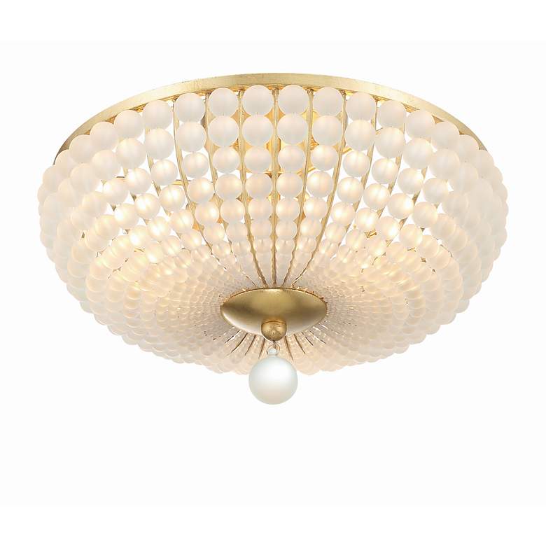 Image 5 Crystorama Bella 15 3/4"W Antique Gold 3-Light Ceiling Light more views