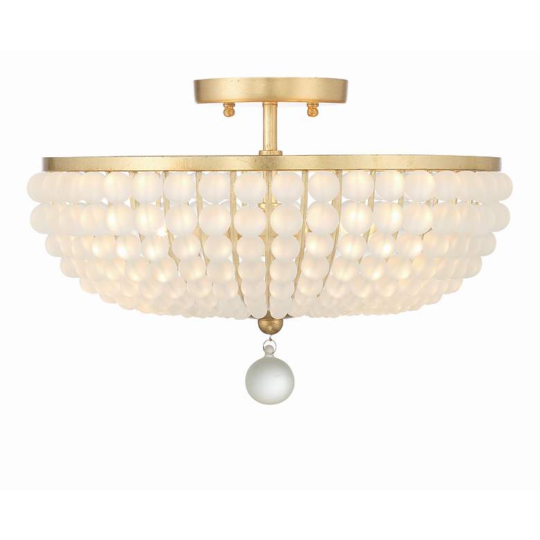 Image 6 Crystorama Bella 15 3/4"W Antique Gold 3-Light Ceiling Light more views