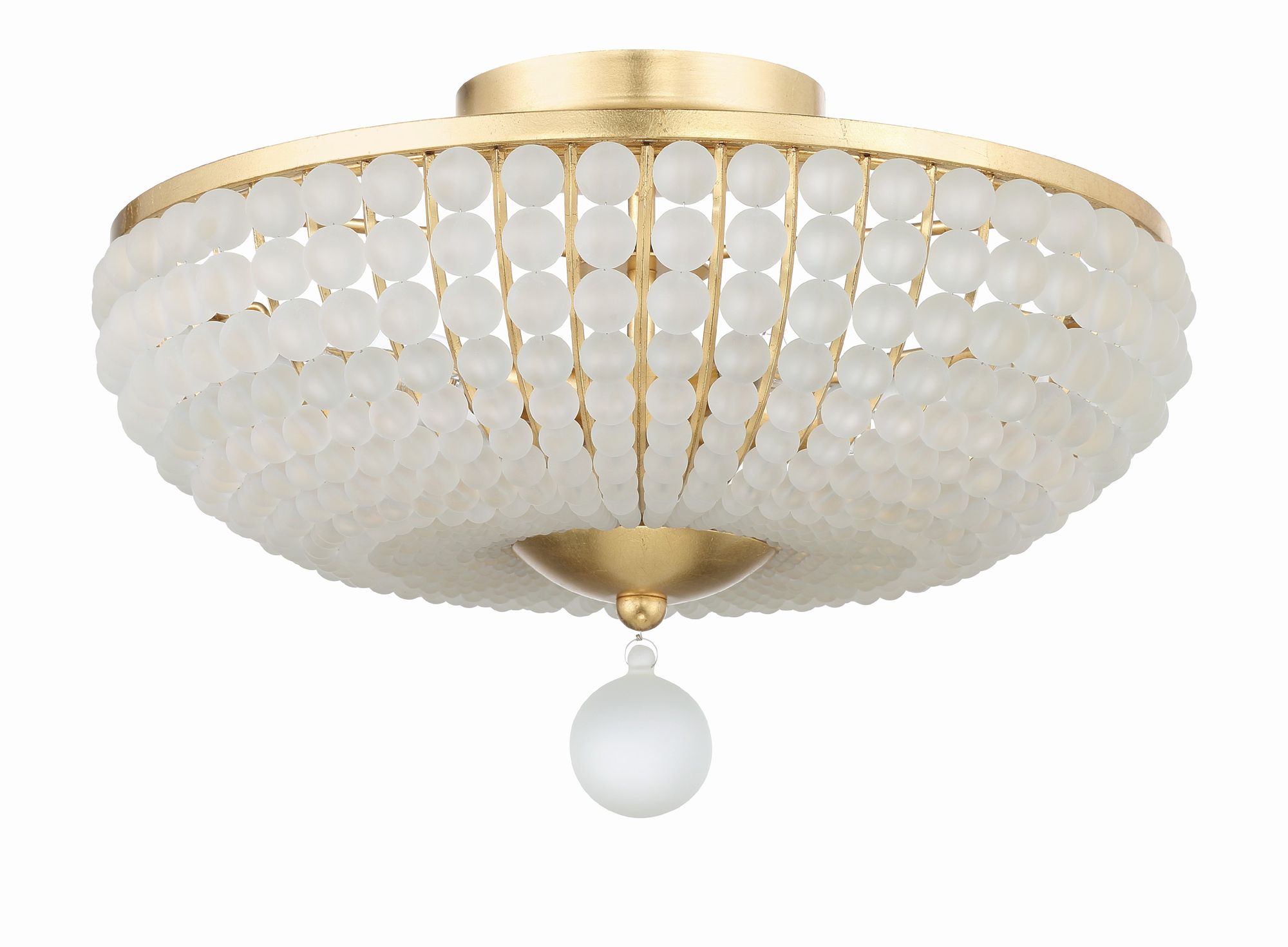 Image 2 Crystorama Bella 18'' Antique Gold Semi Flush Mount more views