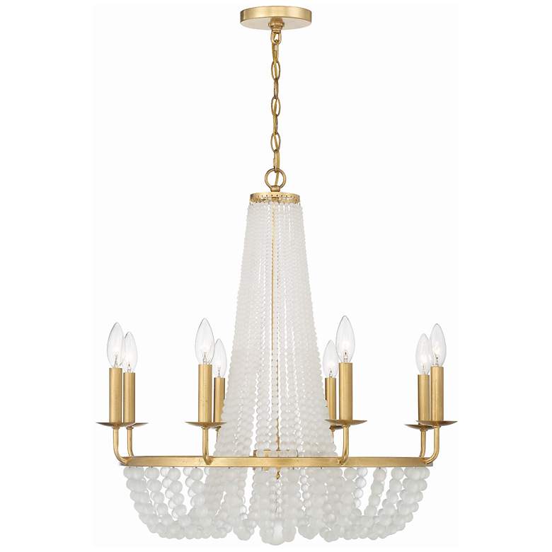Image 2 Crystorama Bella 26" Wide Antique Gold 8-Light Chandelier