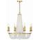 Crystorama Bella 26" Wide Antique Gold 8-Light Chandelier