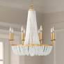 1_Crystorama Bella 26" Wide Antique Gold 8-Light Chandelier
