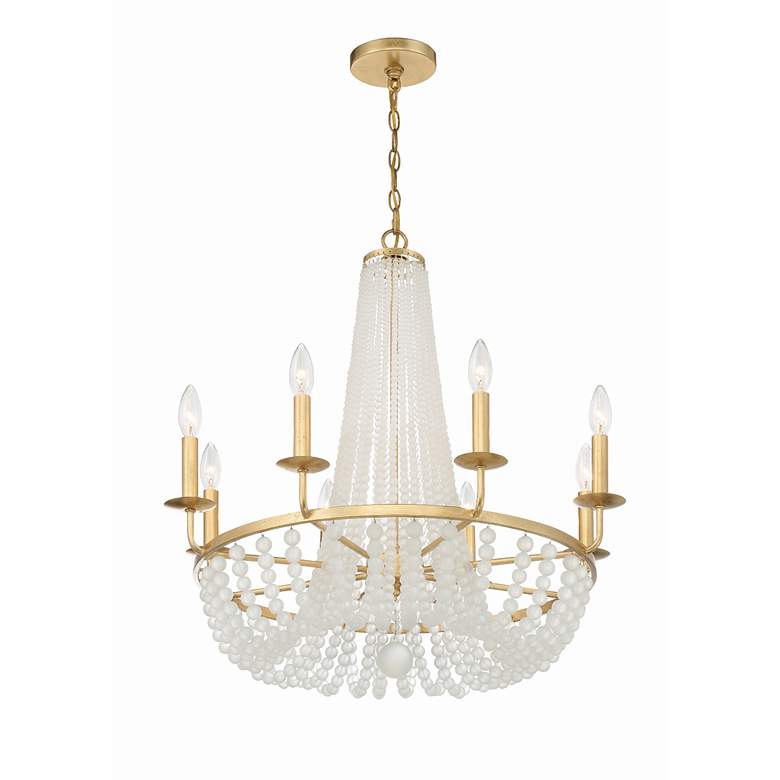 Image 3 Crystorama Bella 26" Wide Antique Gold 8-Light Chandelier more views