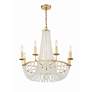 3_Crystorama Bella 26" Wide Antique Gold 8-Light Chandelier more views
