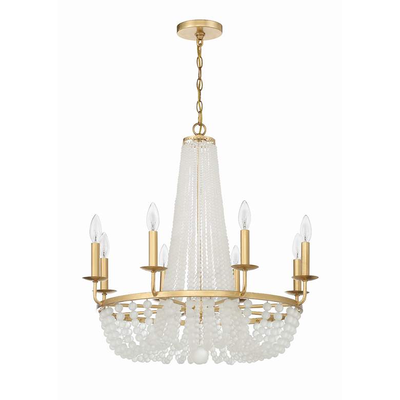 Image 5 Crystorama Bella 26" Wide Antique Gold 8-Light Chandelier more views