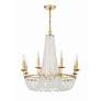 5_Crystorama Bella 26" Wide Antique Gold 8-Light Chandelier more views