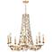 Crystorama Bella 29" Wide Antique Gold 8-Light Chandelier