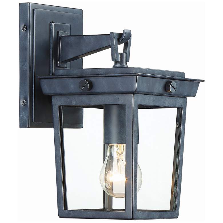 Image 1 Crystorama Belmont 11" High Graphite Finish Outdoor Wall Light