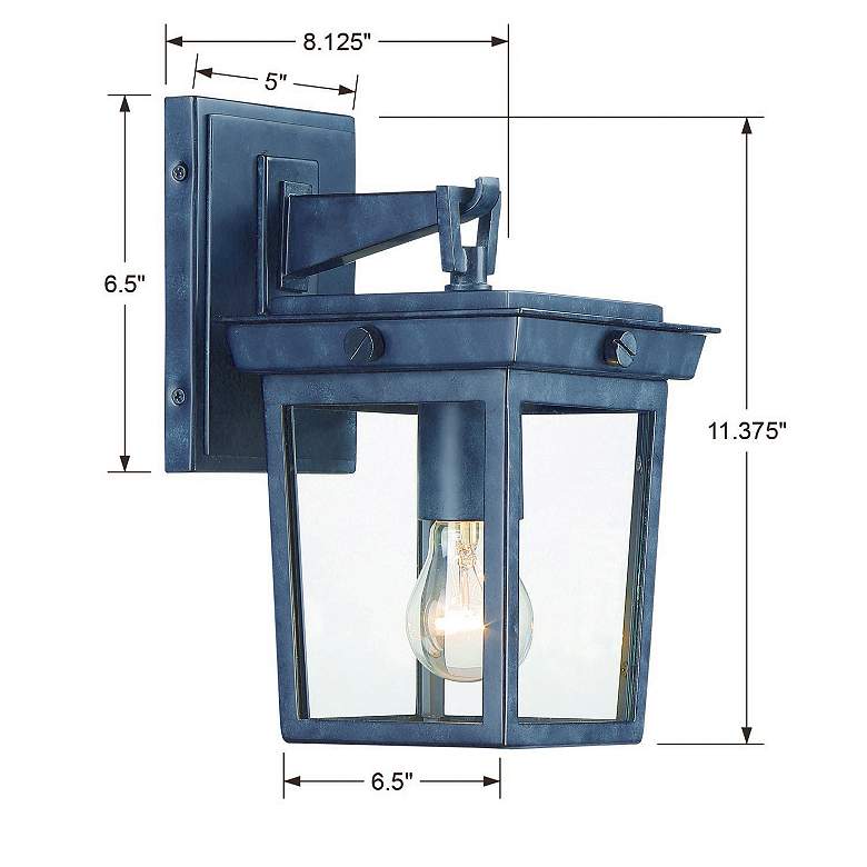 Image 4 Crystorama Belmont 11" High Graphite Finish Outdoor Wall Light more views