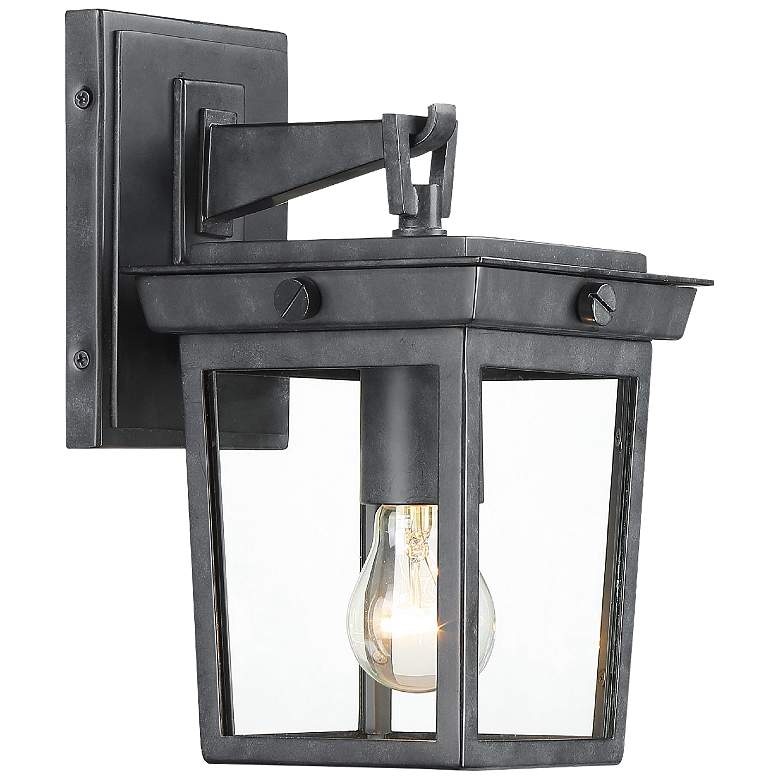 Image 1 Crystorama Belmont 11" High Graphite Outdoor Wall Light
