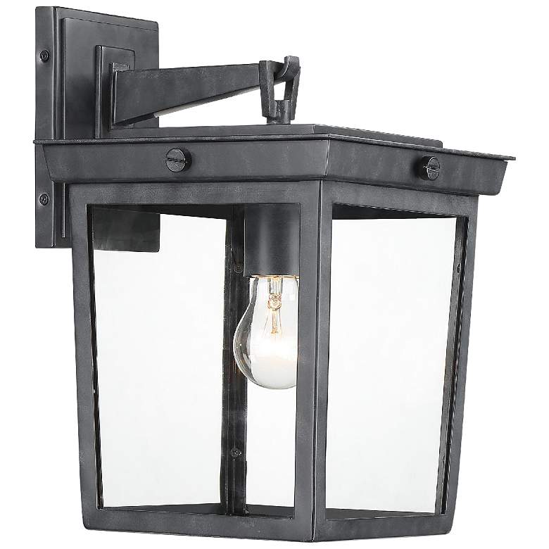 Image 1 Crystorama Belmont 14" High Graphite Outdoor Wall Light