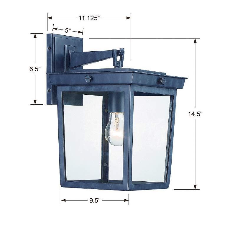 Image 4 Crystorama Belmont 14" High Graphite Outdoor Wall Light more views