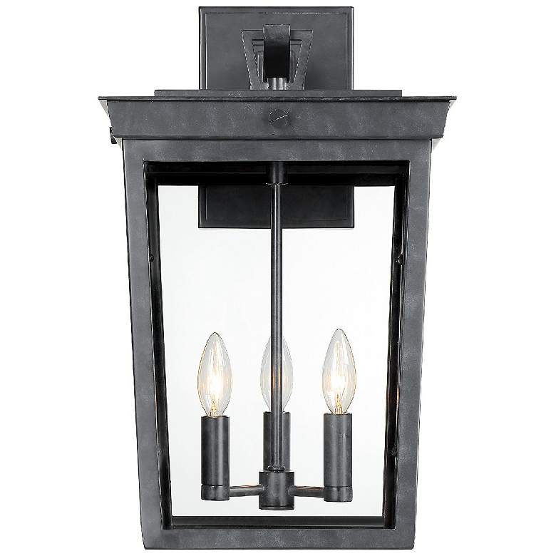 Image 2 Crystorama Belmont 20 inch High Graphite 3-Light Outdoor Wall Light more views
