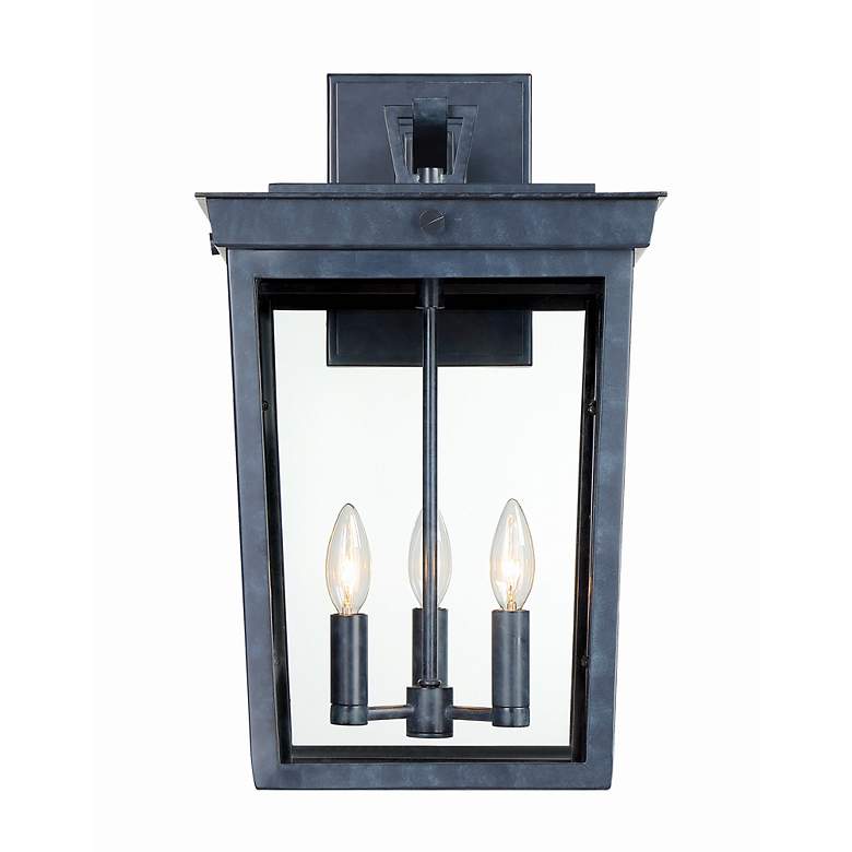 Image 2 Crystorama Belmont 20 inch High Graphite 3-Light Outdoor Wall Light more views