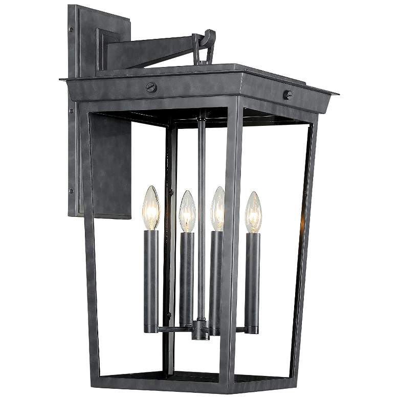 Image 1 Crystorama Belmont 26 inchH Graphite 4-Light Outdoor Wall Light