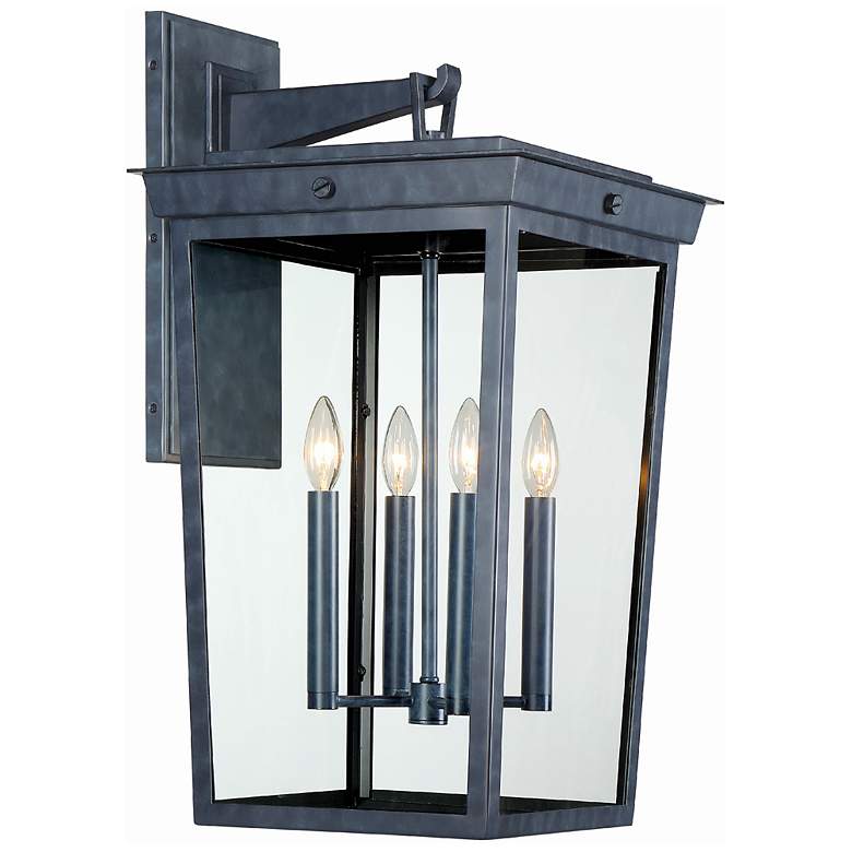 Image 1 Crystorama Belmont 26"H Graphite 4-Light Outdoor Wall Light