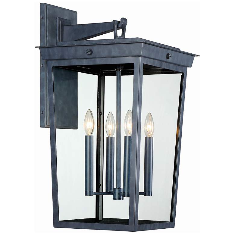 Image 1 Crystorama Belmont 26 inchH Graphite 4-Light Outdoor Wall Light