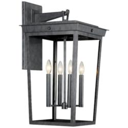 Crystorama Belmont 26&quot;H Graphite 4-Light Outdoor Wall Light