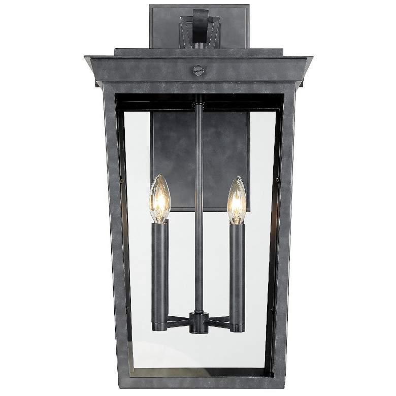 Image 2 Crystorama Belmont 26 inchH Graphite 4-Light Outdoor Wall Light more views