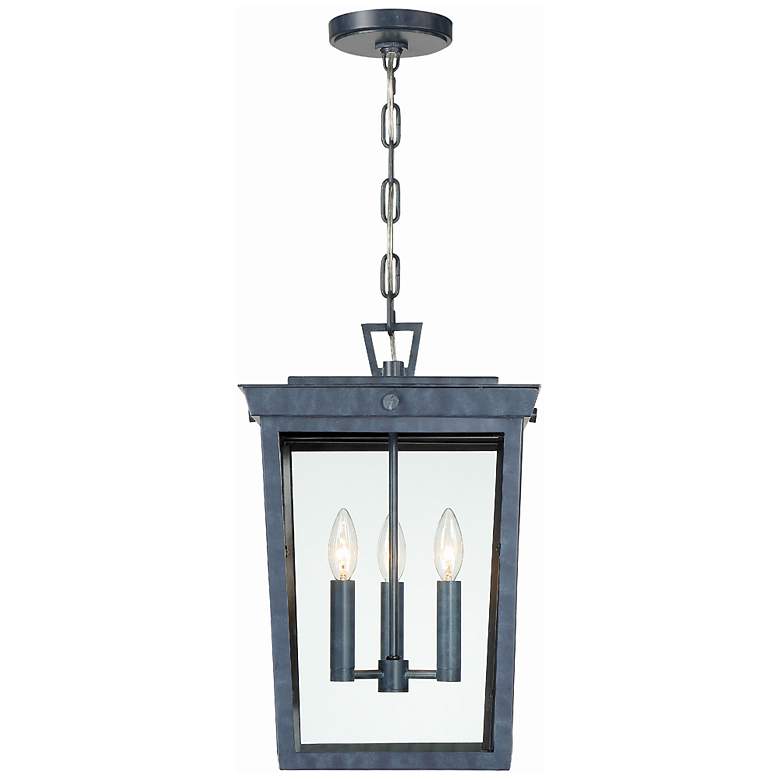 Image 1 Crystorama Belmont Graphite 3-Light Outdoor Hanging Light