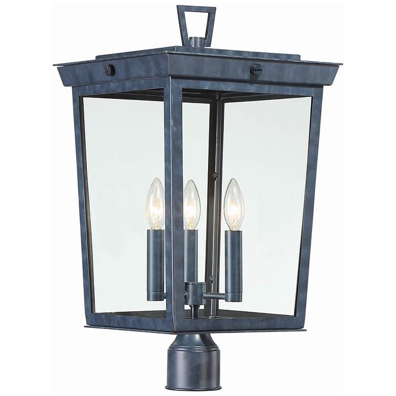 Image 2 Crystorama Belmont Graphite 3-Light Outdoor Post Light