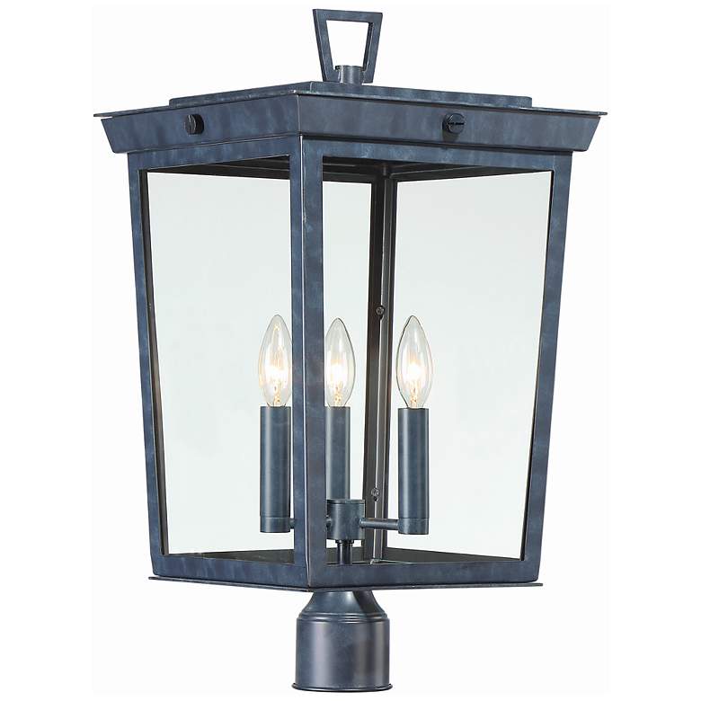 Image 1 Crystorama Belmont Graphite 3-Light Outdoor Post Light