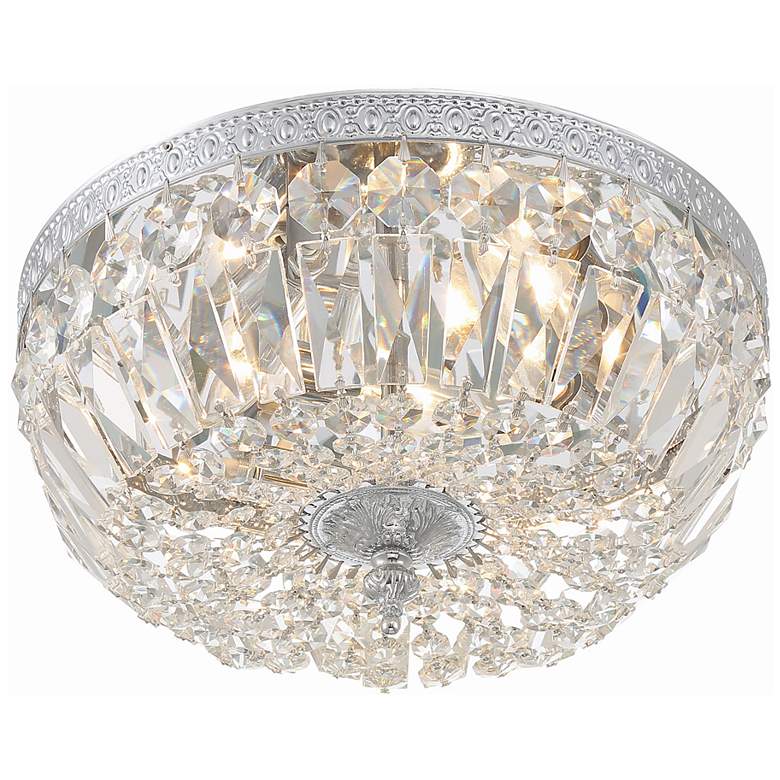 Image 2 Crystorama Big Basket 12" Wide Chrome and Crystal Ceiling Light more views