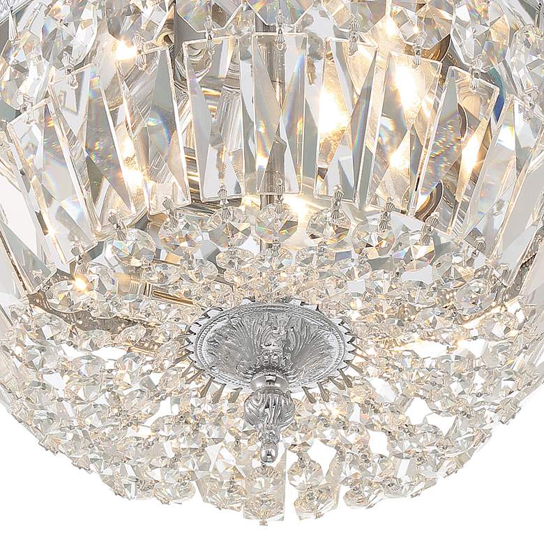 Image 4 Crystorama Big Basket 12" Wide Chrome and Crystal Ceiling Light more views