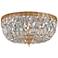 Crystorama Big Basket Crystal 12"W Brass Ceiling Light