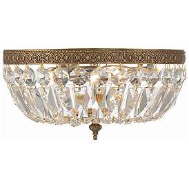 Image5 of Crystorama Big Basket Crystal 12"W Brass Ceiling Light more views