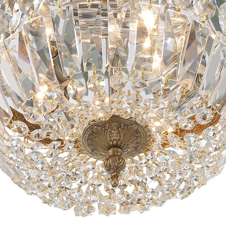 Image 6 Crystorama Big Basket Crystal 12"W Brass Ceiling Light more views