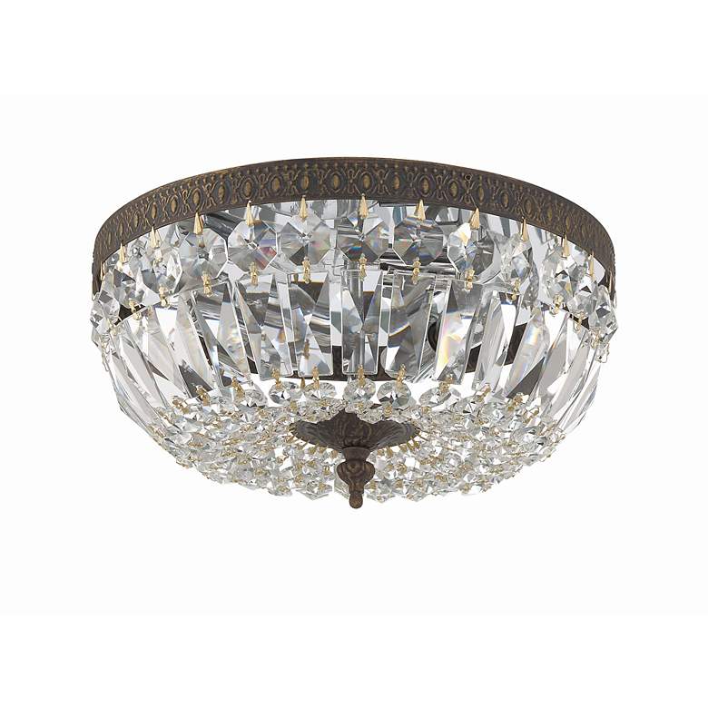 Image 2 Crystorama Big Basket Crystal 12"W Bronze Ceiling Light more views