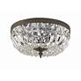 2_Crystorama Big Basket Crystal 12"W Bronze Ceiling Light more views