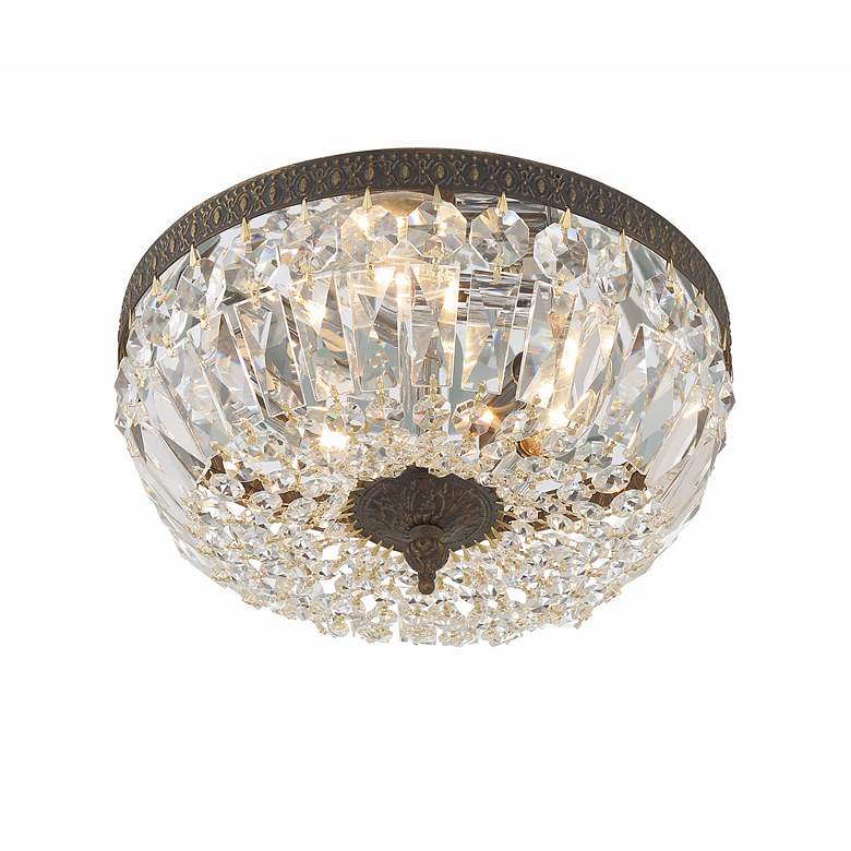 Image 3 Crystorama Big Basket Crystal 12"W Bronze Ceiling Light more views