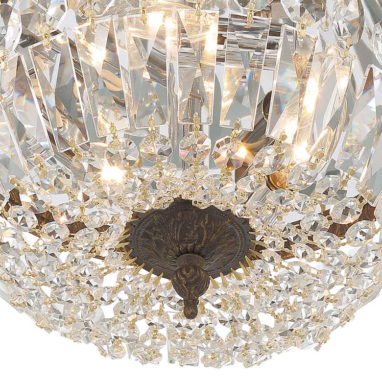 Image 5 Crystorama Big Basket Crystal 12"W Bronze Ceiling Light more views