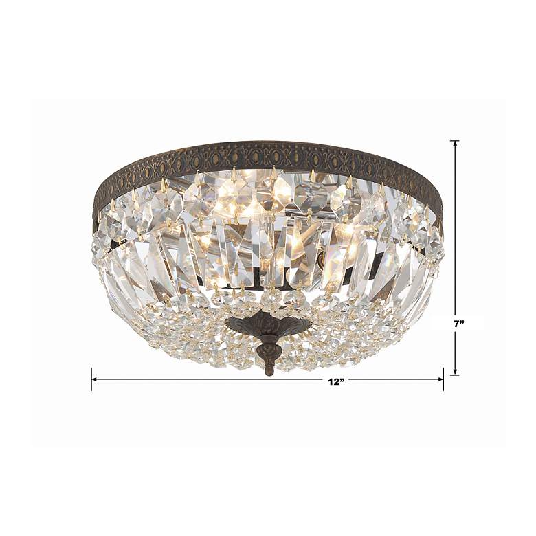 Image 6 Crystorama Big Basket Crystal 12"W Bronze Ceiling Light more views